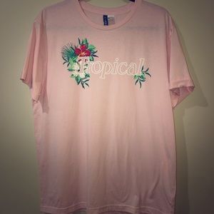 H&M Pink Aloha Tee